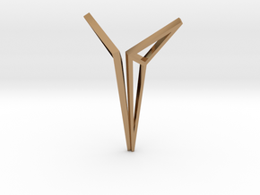 YOUNIVERSAL Origami Structure, Pendant. Sharp Chic in Polished Brass
