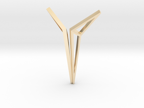 YOUNIVERSAL Origami Structure, Pendant. Sharp Chic in 14K Yellow Gold
