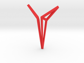 YOUNIVERSAL Origami Structure, Pendant. Sharp Chic in Red Processed Versatile Plastic