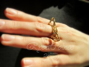 Ring The triangle/ size 6 US (16.5 mm) in 14k Gold Plated Brass