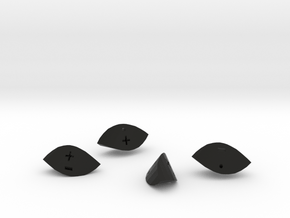 Fudge Twist in Black Natural Versatile Plastic: Polyhedral Set