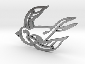 Swallow in Natural Silver