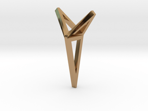 YOUNIVERSAL 3T Origami, Pendant. Sharp Chic in Polished Brass