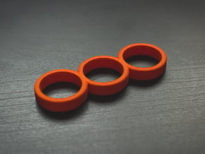 The Simplex - Fidget Spinner - For your Idle Hands in Orange Processed Versatile Plastic