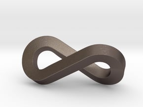 infinity-moebius pendant in Polished Bronzed Silver Steel