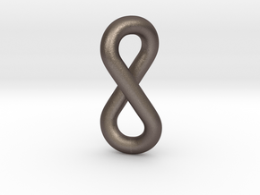 infinity pendant in Polished Bronzed Silver Steel