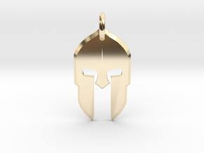 Spartan Helmet Pendant/Keychain in 14K Yellow Gold