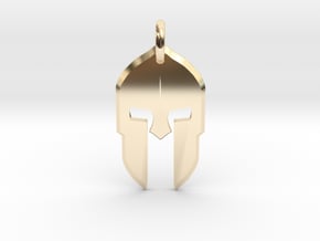 Spartan Helmet Pendant/Keychain in 14k Gold Plated Brass