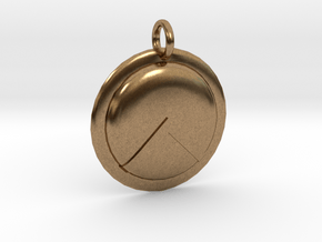 Spartan Shield Pendant/Keychain Ornament in Natural Brass
