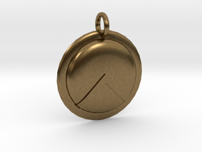 Spartan Shield Pendant/Keychain Ornament in Natural Bronze