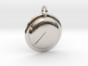 Spartan Shield Pendant/Keychain Ornament in Platinum