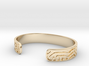 Diffusion Cuff in 14k Gold Plated Brass: Small