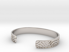 Diffusion Cuff in Rhodium Plated Brass: Large