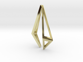 HIDDEN HEART Origami Structure, Pendant  in 18K Gold Plated