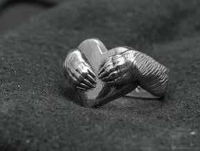 "Bear hug" Ring in Polished Silver: 11.5 / 65.25