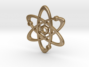 Atom Pendant in Polished Gold Steel