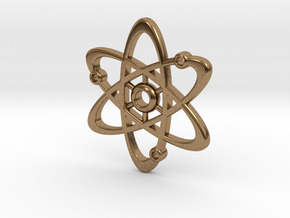 Atom Pendant in Natural Brass