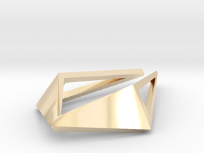 HIDDEN HEART Origami OS, Pendant. Sharp Chic in 14K Yellow Gold