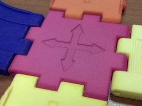 Titans Return Ramp 4-Way Intersection in Pink Processed Versatile Plastic