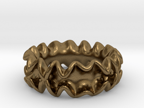 Harmonic Ruffle 02 Pendant in Natural Bronze