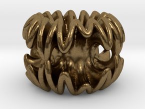 Harmonic Ruffle 01 Pendant in Natural Bronze