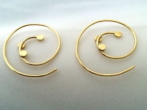 EARRINGS SPIRAL in Polished Brass