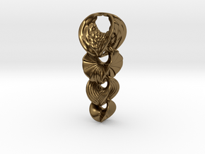 Hyperbole Chain Pendant Small in Polished Bronze (Interlocking Parts)