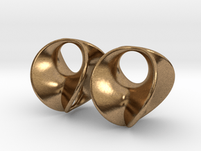 Hyperbole 01 Earrings in Natural Brass