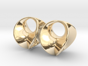Hyperbole 01 Earrings in 14k Gold Plated Brass
