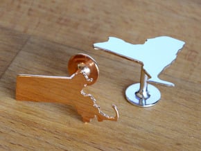Cufflinks - Choose Any State (Wisconsin) in 14k Rose Gold Plated Brass