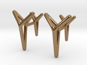 YOUNIVERSAL ONE Cufflinks. Pure Elegance for Him in Natural Brass