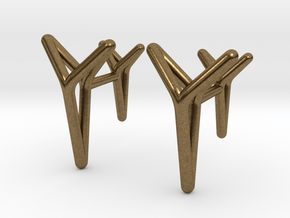 YOUNIVERSAL ONE Cufflinks. Pure Elegance for Him in Natural Bronze
