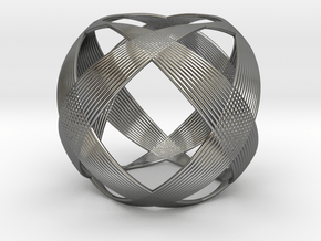  0403 Spherical Cuboctahedron (d=6cm) #003 in Fine Detail Polished Silver