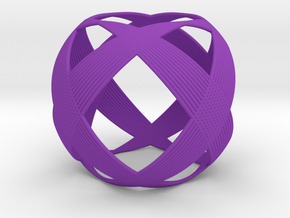  0403 Spherical Cuboctahedron (d=6cm) #003 in Purple Processed Versatile Plastic