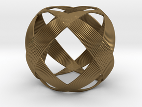 0403 Spherical Cuboctahedron (d=6cm) #003 in Polished Bronze