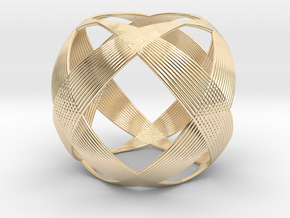  0403 Spherical Cuboctahedron (d=6cm) #003 in 14k Gold Plated Brass