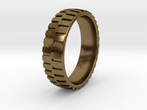 Heavy Loader Tire Tread Ring Sizes 6-13 in Polished Bronze: 6 / 51.5