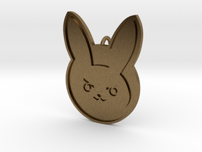 D.VA Rabbit Embem Pendant  in Natural Bronze