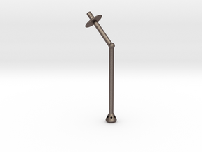 Assistive Straw in Polished Bronzed Silver Steel