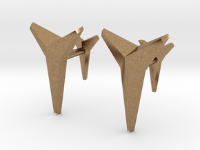 YOUNIVERSAL Solid, Cufflinks. in Natural Brass