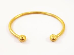 Blueberry Bracelet for the foodie in Polished Gold Steel