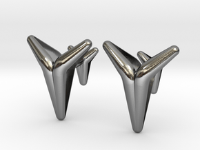 YOUNIVERSAL Smooth & Sharp Cufflinks.  in Polished Silver