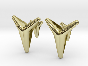 YOUNIVERSAL Smooth & Sharp Cufflinks.  in 18K Gold Plated