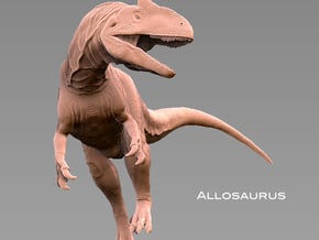 Allosaurus 1:72 scale  in White Natural Versatile Plastic
