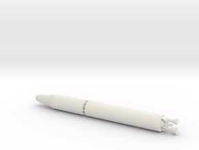 1/110 Scale Titan II Missile in White Natural Versatile Plastic