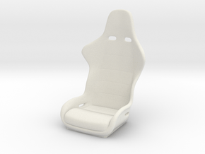 1/6 Scale Recaro Seat in White Natural Versatile Plastic
