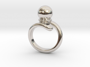 Fine Ring 14 - Italian Size 14 in Rhodium Plated Brass