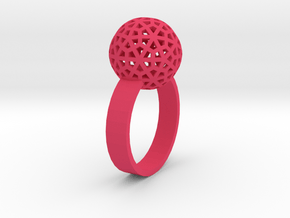 Flower Ring in Pink Processed Versatile Plastic: 6 / 51.5