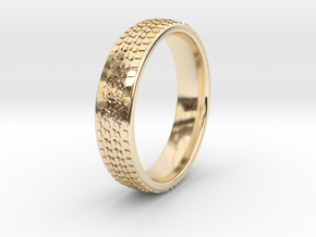 Truck Tread Ring Sizes 5-13 in 14K Yellow Gold: 5 / 49