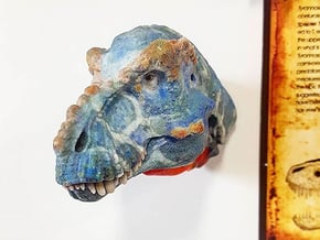 T-rex Head (Small/Medium-color size) in Full Color Sandstone: Small